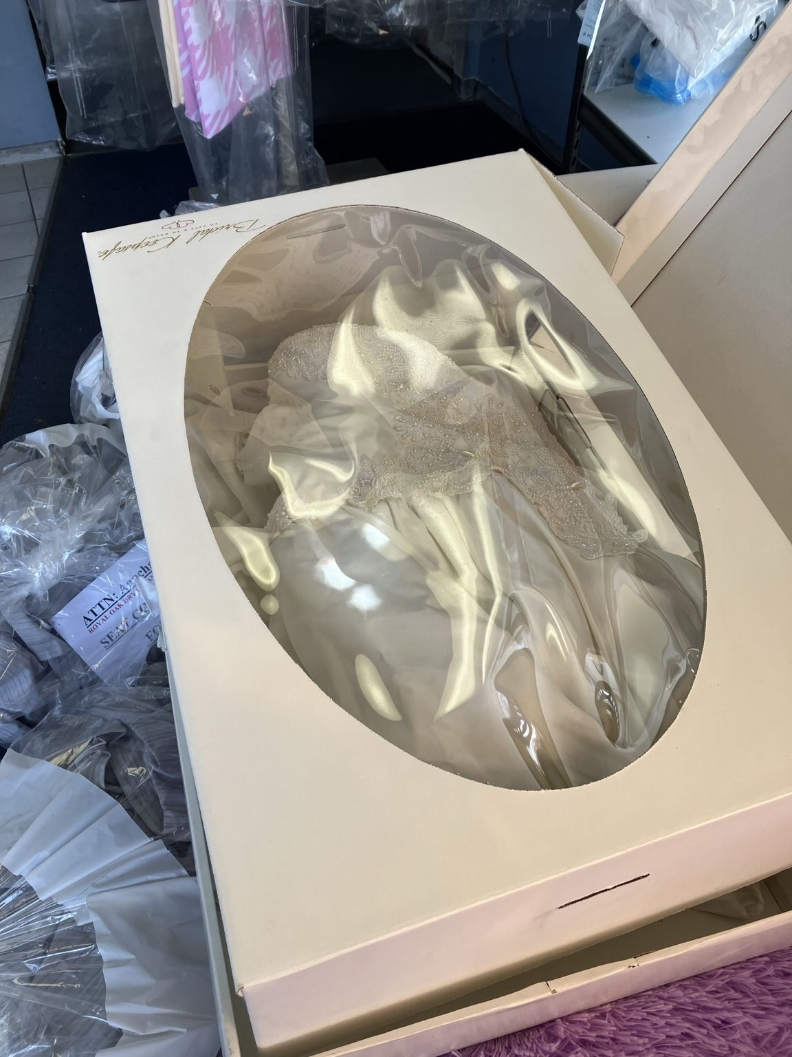 Wedding gown preservation box